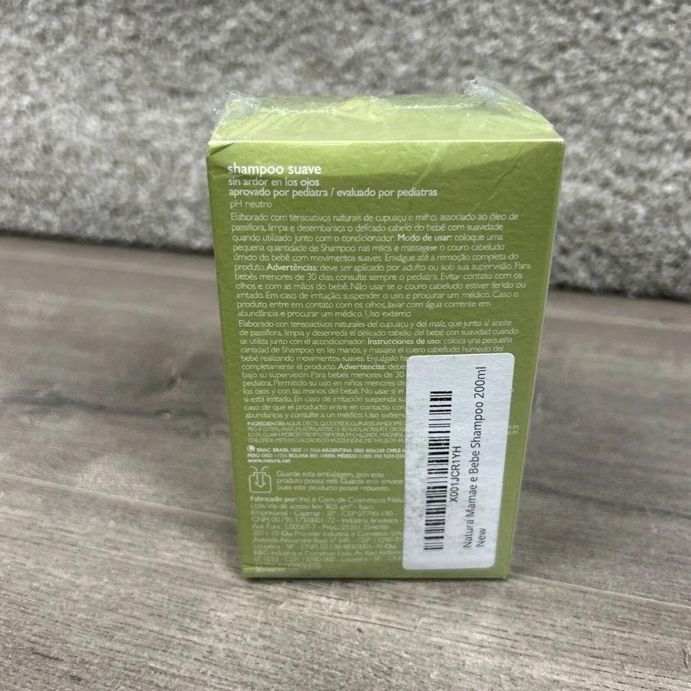 Natura Mamae‎ e Bebe Gentle Shampoo Suave 200ml Tear Free Newborn Baby Care NEW